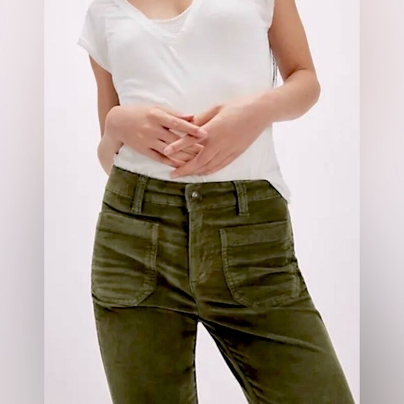 Free People - High Time Velvet Cropped Kick Flare Pants Women’s Size 10 (NWOT) - Picture 3 of 13